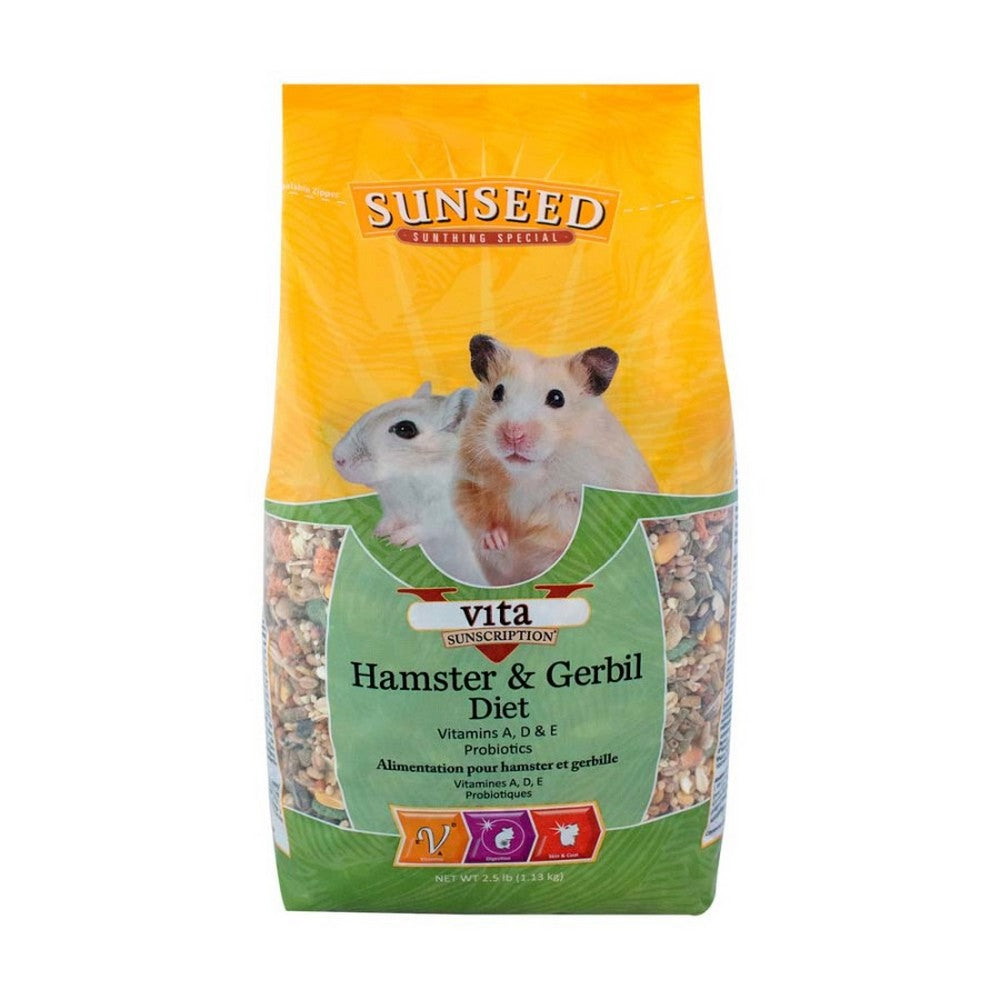 Sun Seed Co, Sun Seed Vita Sunscription Hamster and Gerbil Dry Food, 2.5 Lbs