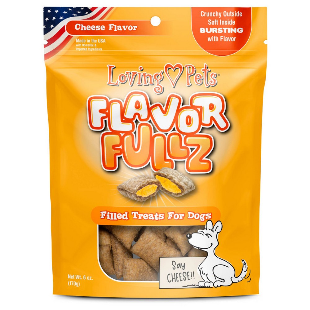 Loving Pets, Loving Pets Flavorfullz Filled Dog Treats, Cheese,  6 Ounces