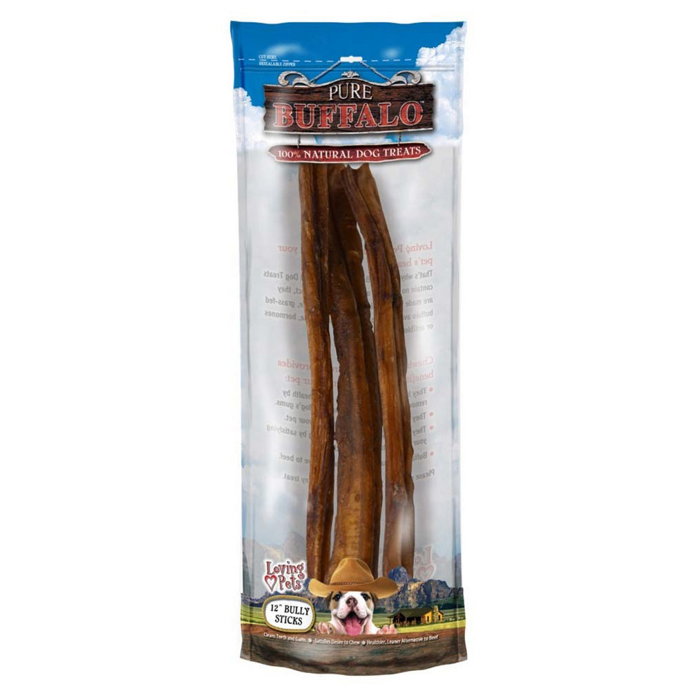 Loving Pets, Loving Pets Pure Buffalo Bully Sticks Dog Treat, 1 Each, 12 Inches