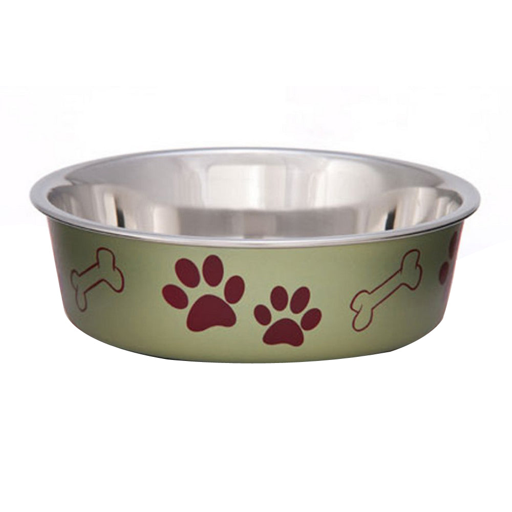Loving Pets, Loving Pets Metallic Dog Bowl, Artichoke,  Large