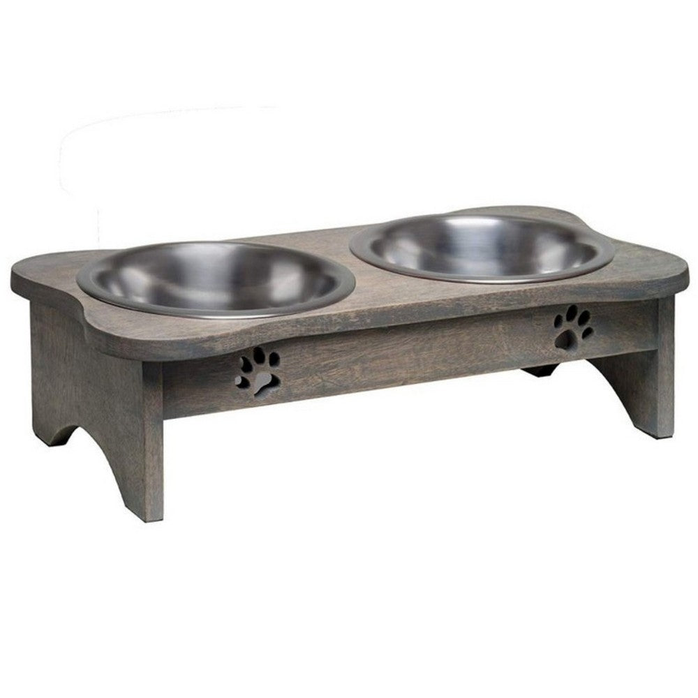 Loving Pets Black Label Wooden Modern Raised Diner 1 Each /2 Quarts by Loving Pets