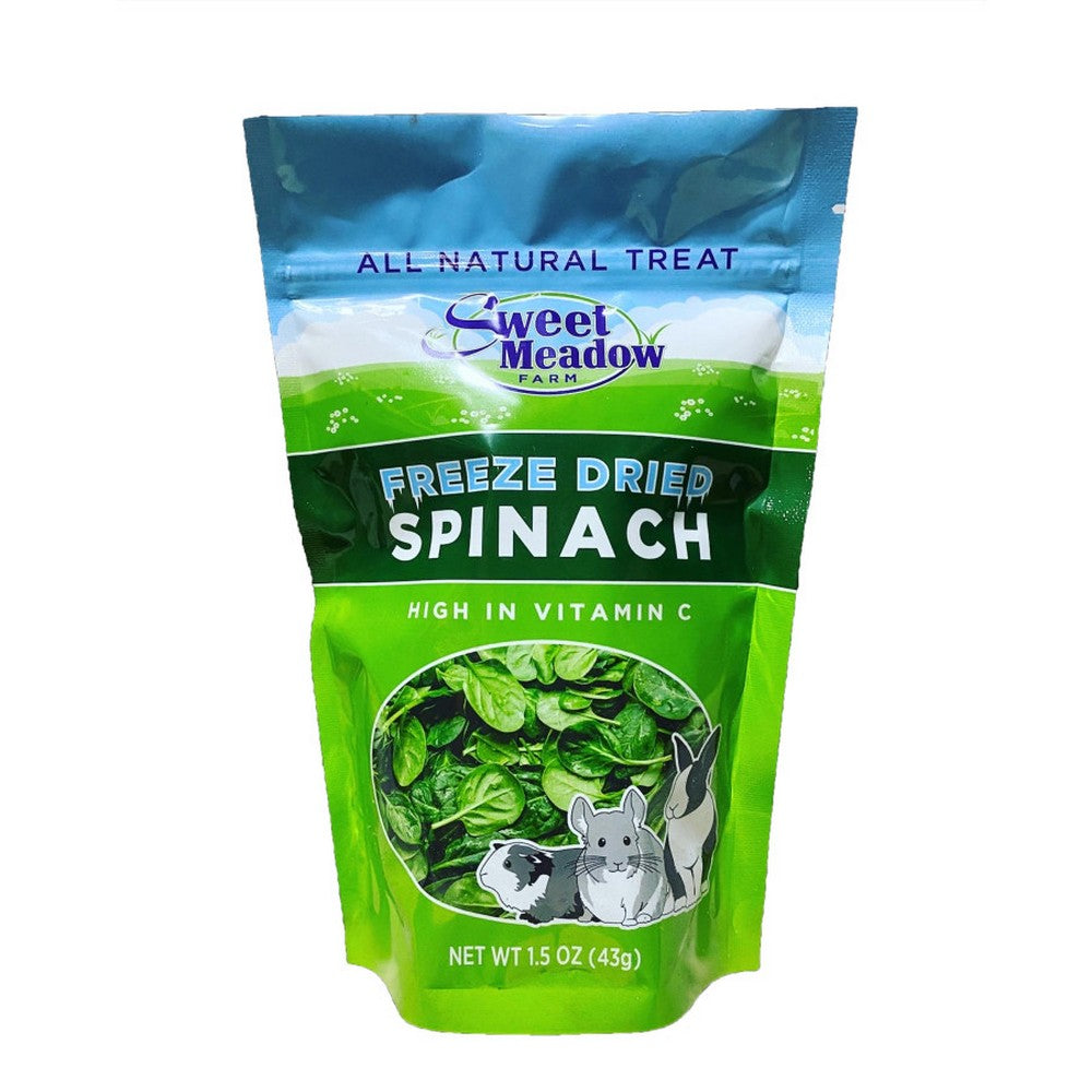 Sweet Meadow Farm, Sweet Meadow Farm Freeze Dried Spinach All Natural Small Animal Treat, 1.5 Oz