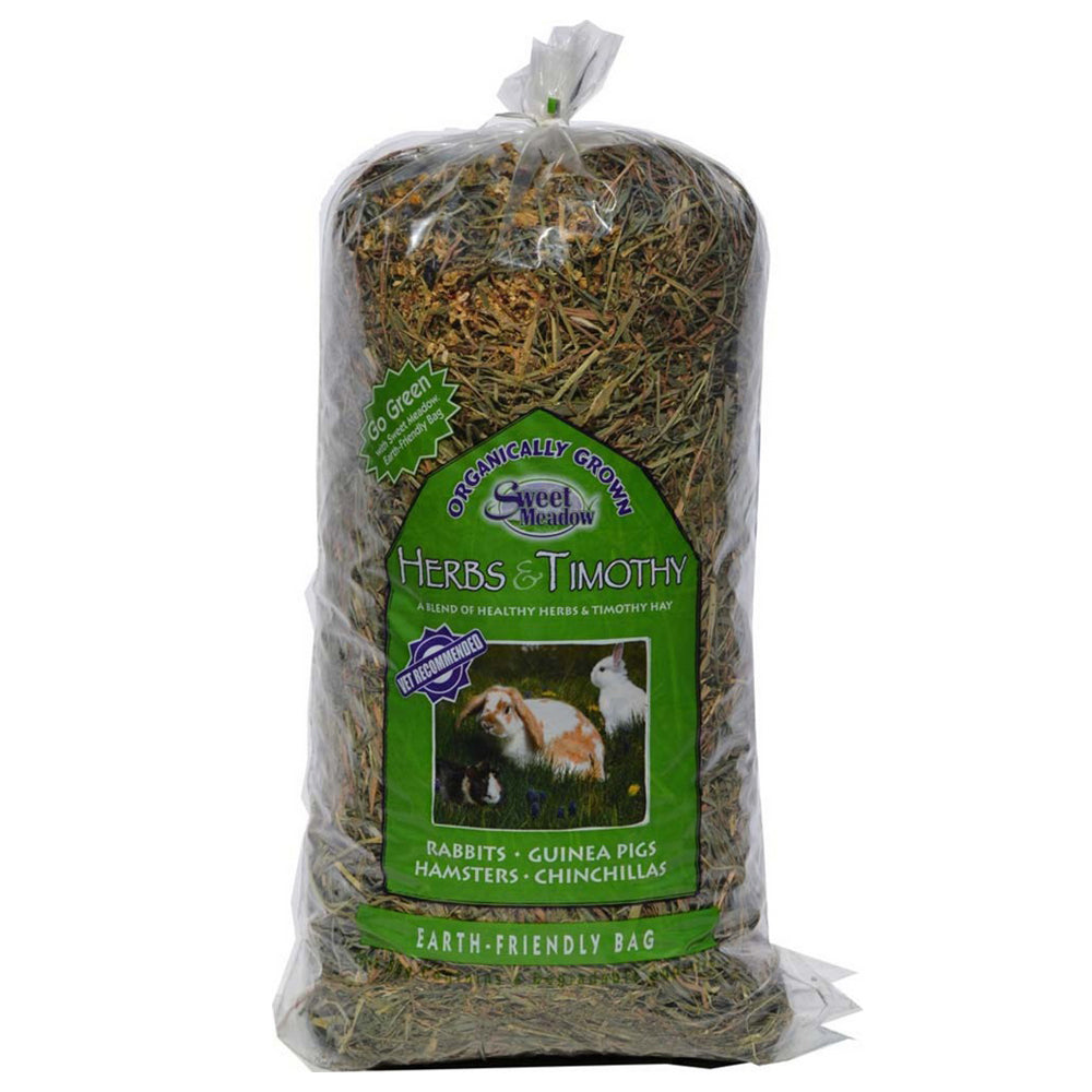 Sweet Meadow Farm, Sweet Meadow Farm 2nd Cut Organic Herbs & Timothy Hay for Small Animals, 20 Oz