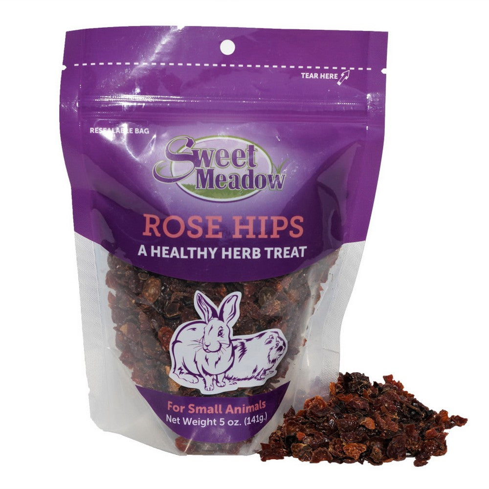 Sweet Meadow Farm, Sweet Meadow Farm Rose Hips Healthy Herb Small Animal Treat, 5 Oz