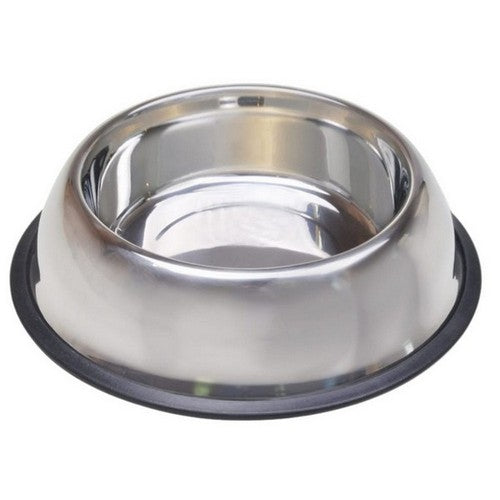 Van Ness Plastics, Stainless Steel No-Tip Dish Silver, 16 Oz