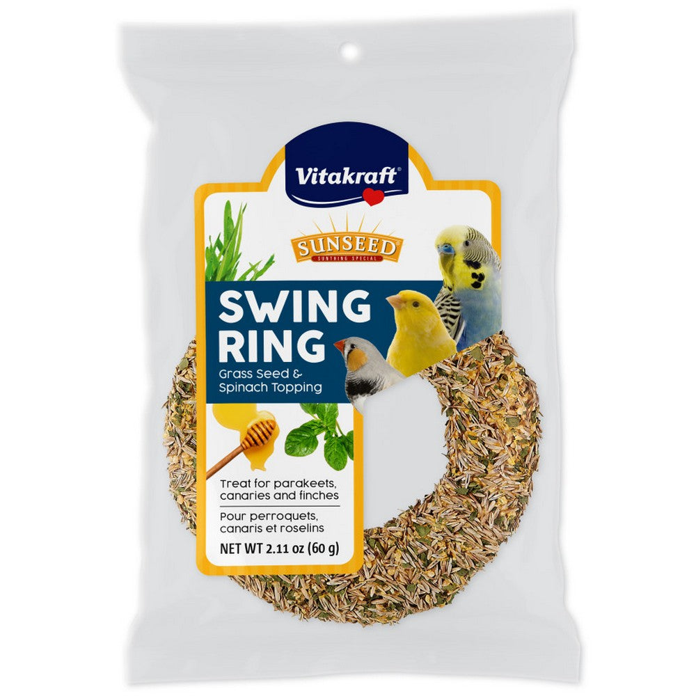 Sunseed, Sun Seed Swing Ring Grass Seed & Spinach Bird Treat, 2.11 Oz