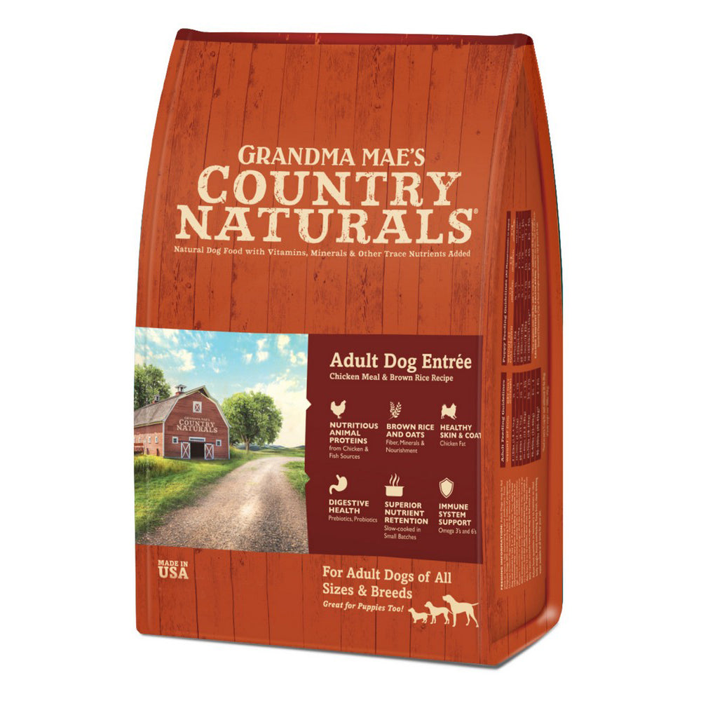 Grandma Mae's Country Naturals, Grandma Mae's Country Naturals Premium All Natural Adult Dry Dog Food, Chicken & Rice,  4 Lbs