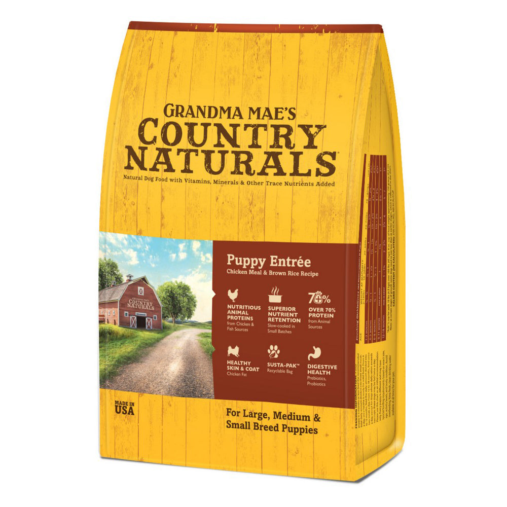 Grandma Mae's Country Naturals, Grandma Mae's Country Naturals Premium All Natural Puppy Dry Dog Food, Chicken,  4 Lbs