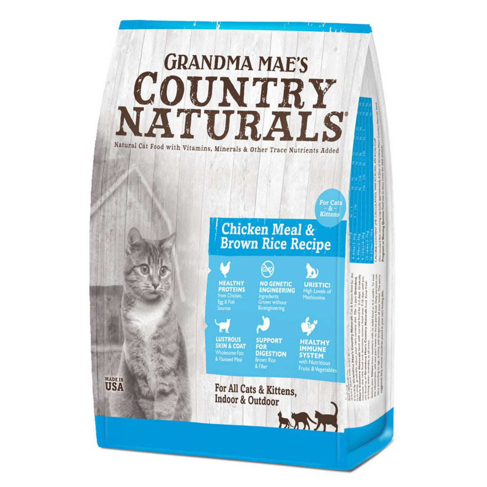 Grandma Mae's Country Naturals, Grandma Mae's Country Naturals Premium All Natural Dry Cat & Kitten Food, Chicken & Brown Rice,  6 Lbs