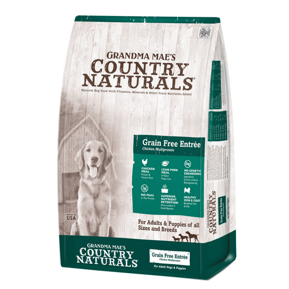 Grandma Mae's Country Naturals, Grandma Mae's Country Naturals Premium All Natural Grain Free Dry Dog Food, High-Protein Chicken,  4 Lbs