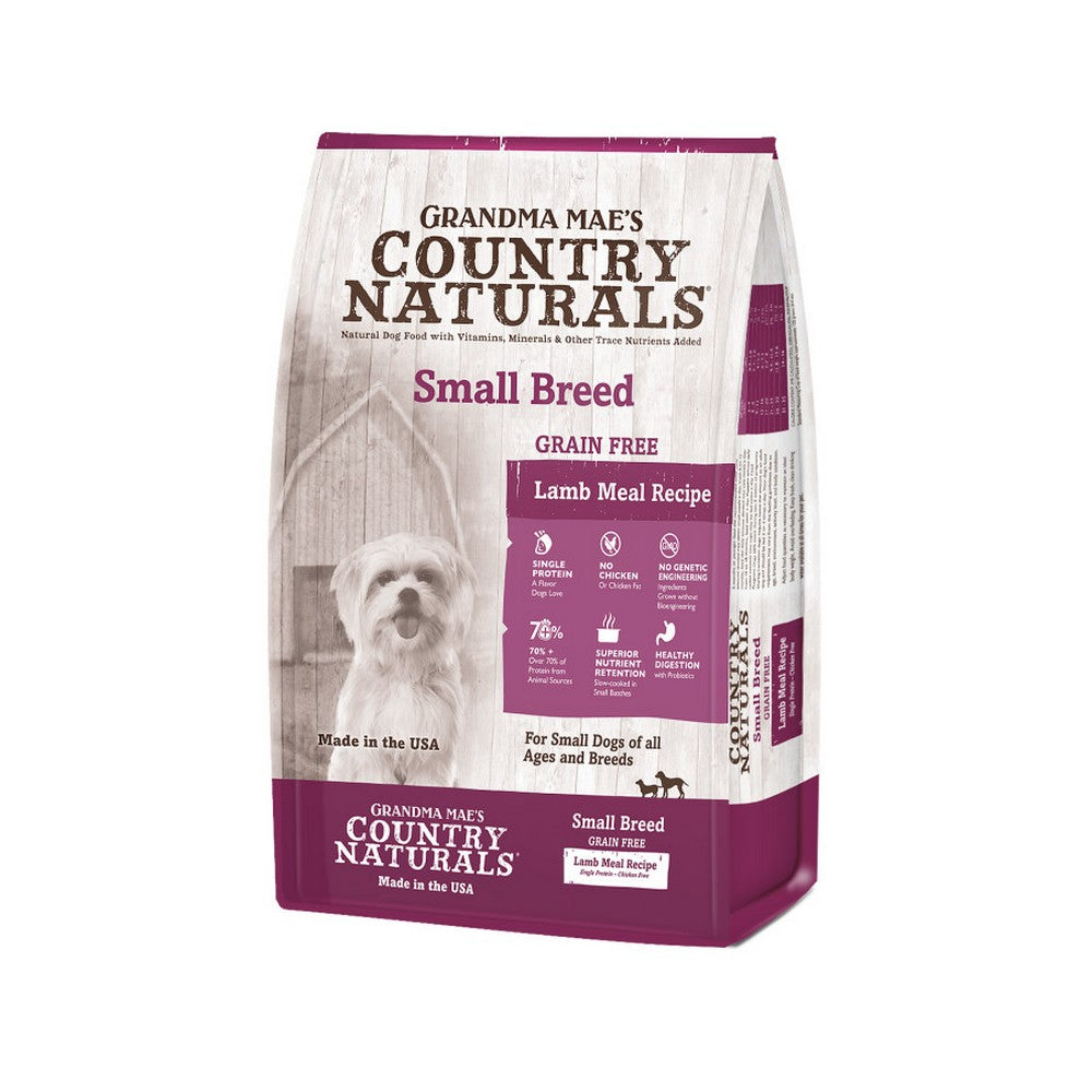 Grandma Mae's Country Naturals, Grandma Mae's Country Naturals Grain Free L.I.D. Small Breed Dry Dog Food, Lamb,  14 Lbs