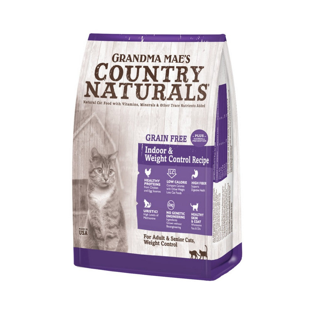 Grandma Mae's Country Naturals, Grandma Mae's Country Naturals Grain Free Indoor & Weight Control Dry Cat Food, Chicken,  4 Lbs