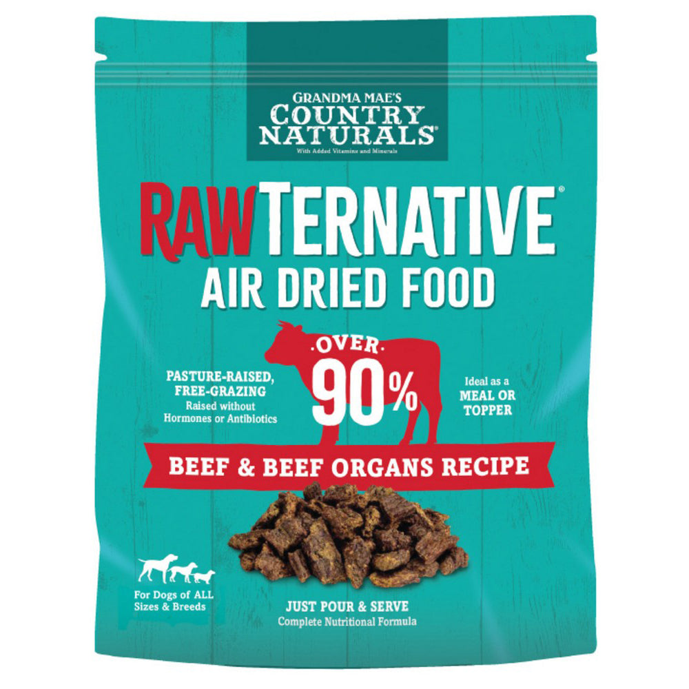 Grandma Mae's Country Naturals, Grandma Mae's Country Naturals RawTernative Air Dried Dry Dog Food, Beef & Beef Organs,  1 Lb