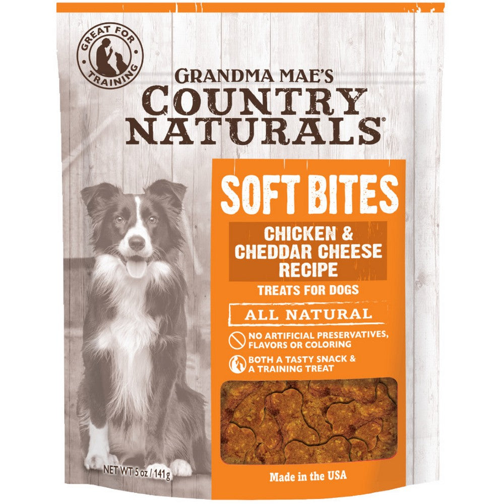 Grandma Mae's Country Naturals, Grandma Mae's Country Naturals Soft Bites Dog Treats, Chicken & Cheddar,  5 Ounces