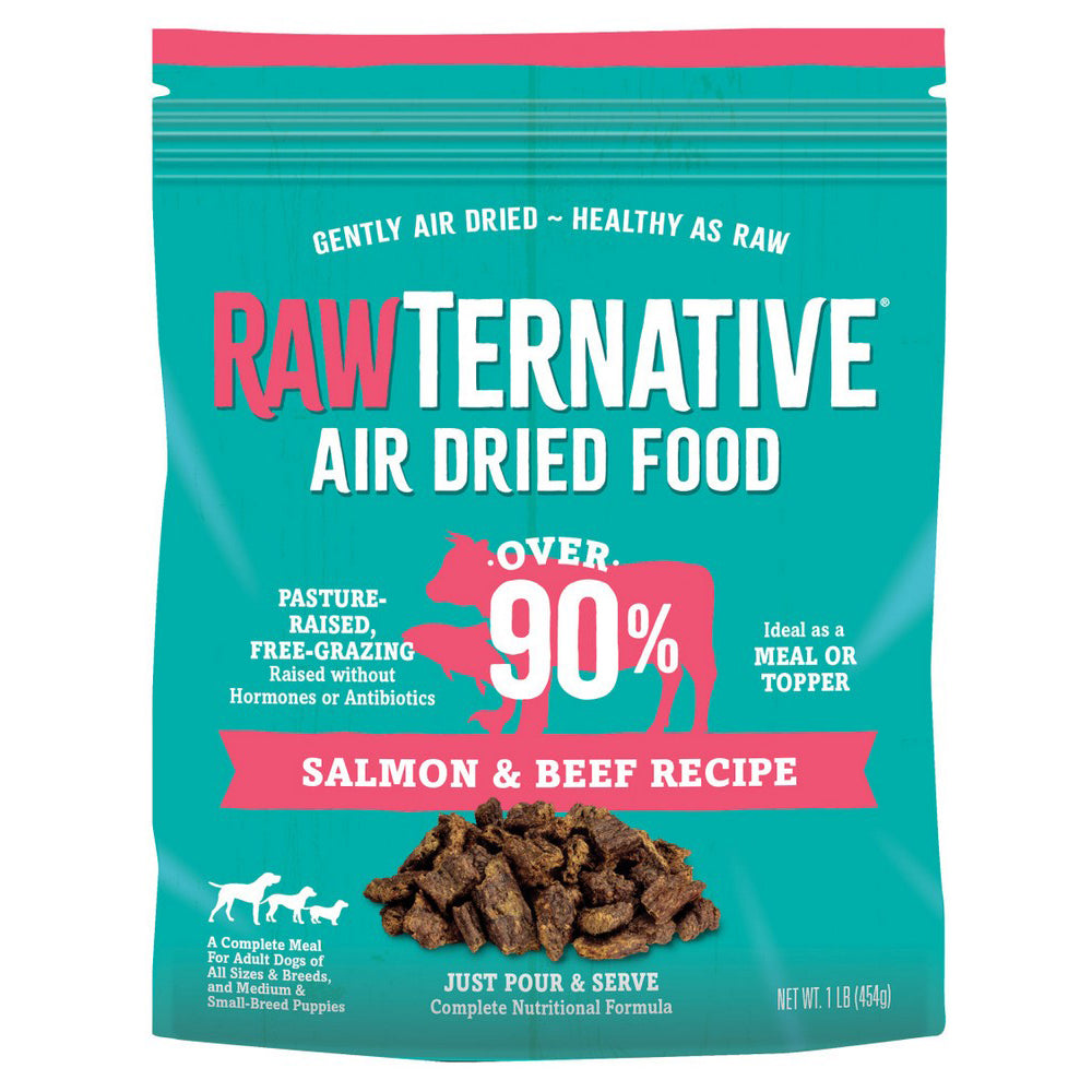 Grandma Mae's Country Naturals, Grandma Mae's Country Naturals Rawternative Air Dried Dog Food, Salmon & Beef,  5 Lbs