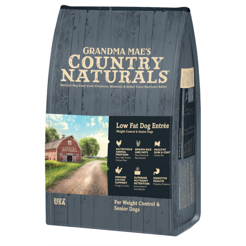 Grandma Mae's Country Naturals, Grandma Mae's Country Naturals Low Fat Dry Dog Food, Chicken & Rice,  12 Lbs