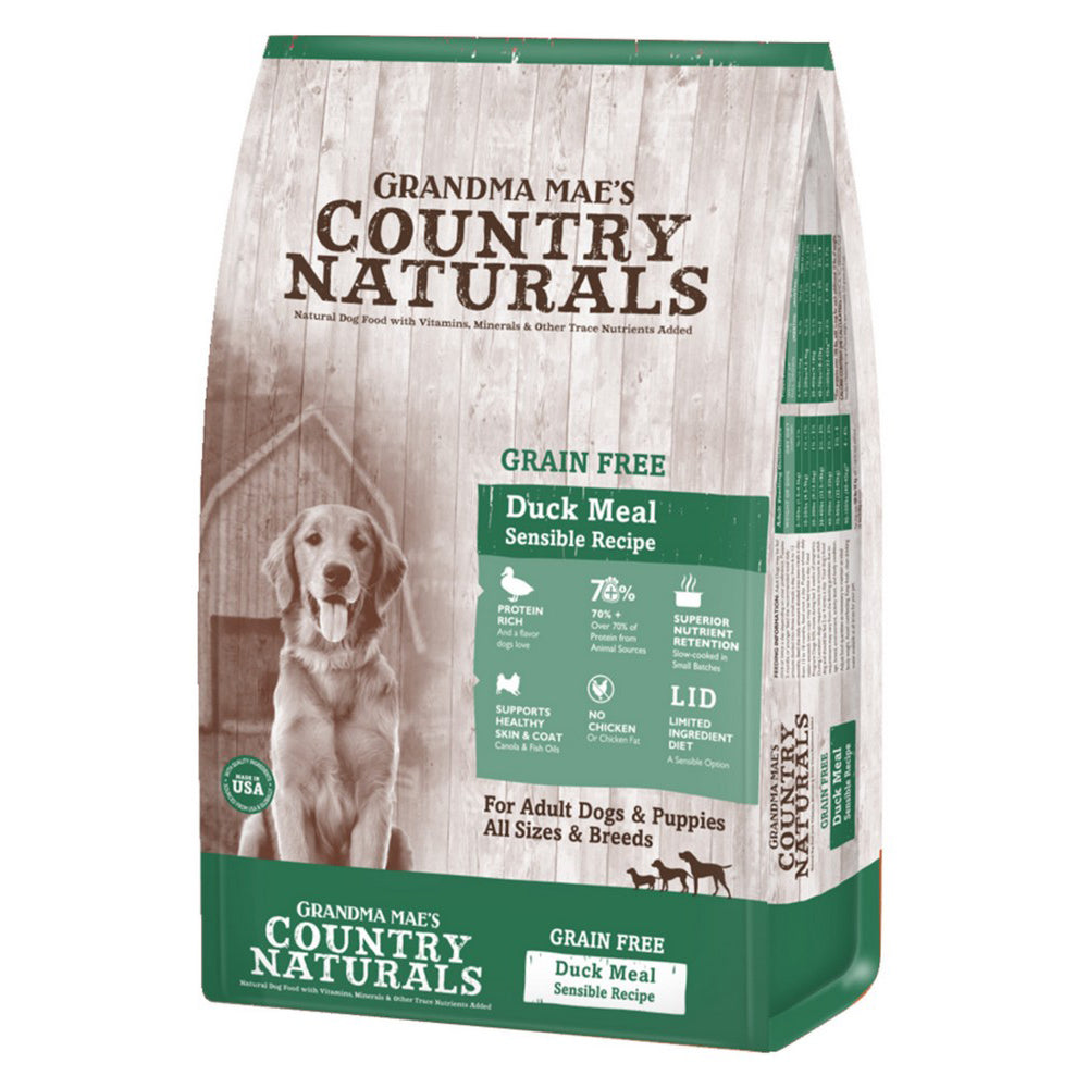 Grandma Mae's Country Naturals, Grandma Mae's Country Naturals Grain Free Dry Dog Food, Duck Meal Sensible,  23 Lbs