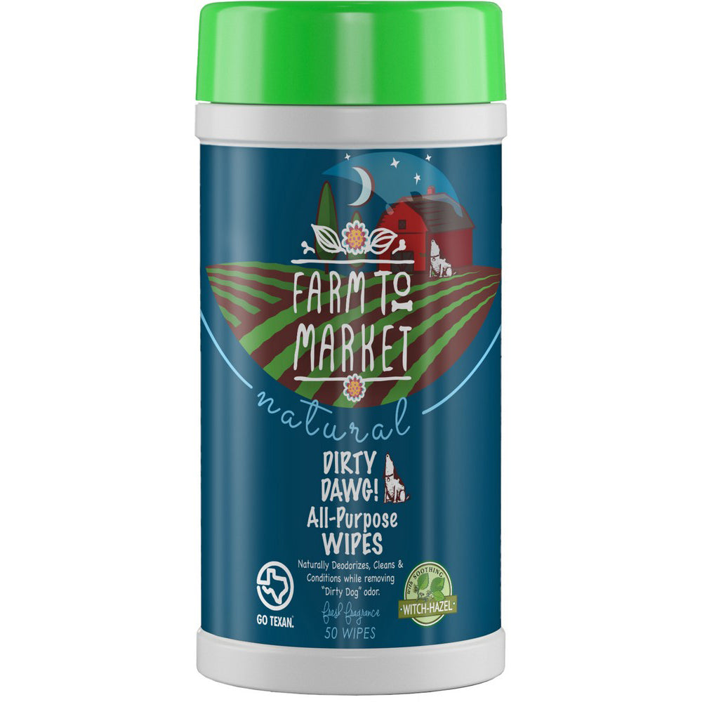 Farm to Market Natural Dirty Dawg All-Purpose Wipes with Witch-Hazel 1 Each by Farm to Market