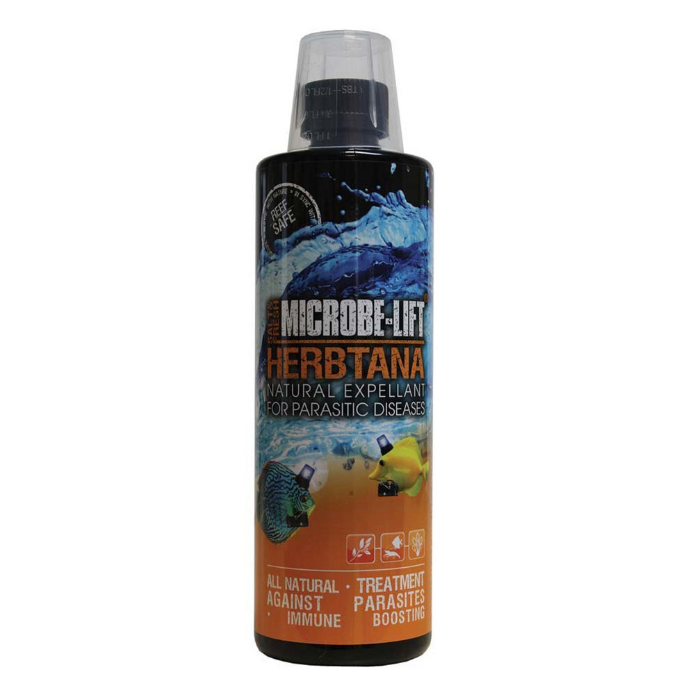 Microbe-Lift Herbtana Expellant Salt & Freshwater Parasitic Medication 8 Ounces by Microbe-Lift