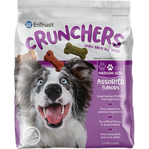 Blue Seal Entrust Crunchers Small Batch Dog Treats MEDIUM - 3.5 Lbs,Assorted by Blue Seal