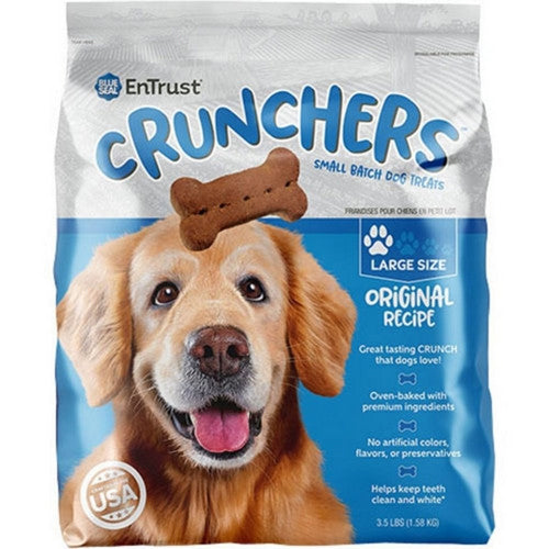Blue Seal Entrust Crunchers Small Batch Dog Treats LARGE - 3.5 Lbs,Original by Blue Seal