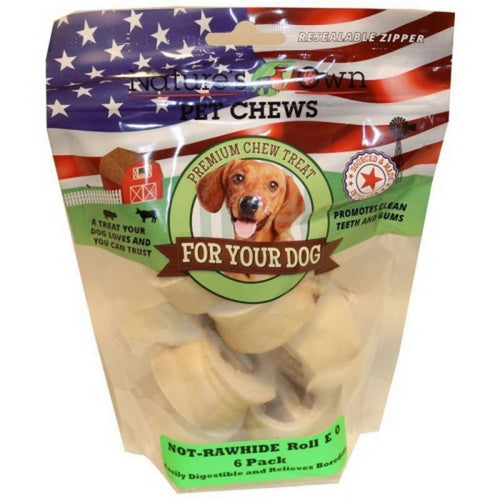 Nature's Own, Nature'S Own Usa Not-Rawhide Beef Roll E-O, 6 Pack,Beef