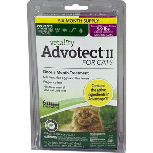 Advotect Ii Flea And Tick For Cats 5-9 Lbs / 6 Pack by Tevrapet