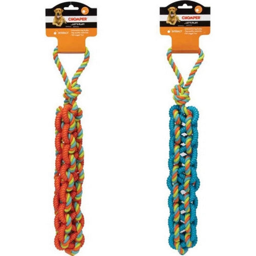 Boss Pet, Chomper Braided Tpr Rope Tug Toy, 20 Inches, Assorted