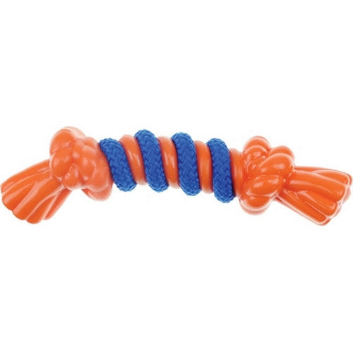 Boss Pet, Infinity Tpr/Rope Bone Dog Toy, Small - 8 Inches, Orange