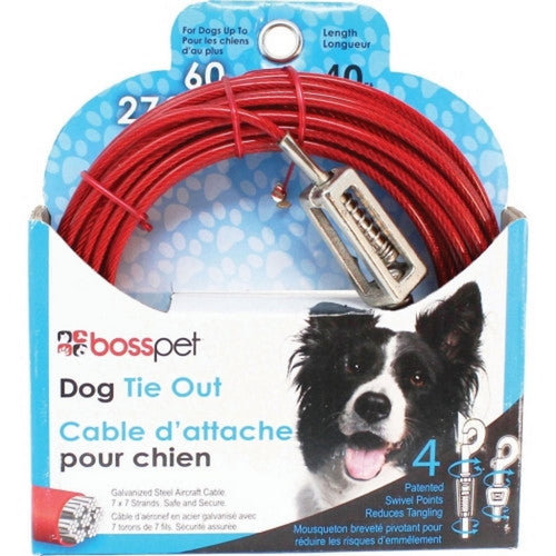 Boss Pet Tie-Out W/ Spring 40 FT by Boss Pet