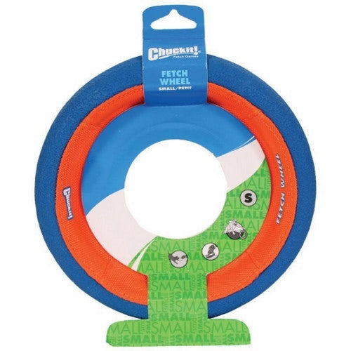 JW, Chuckit! Fetch Wheel, Small,Blue/Orange