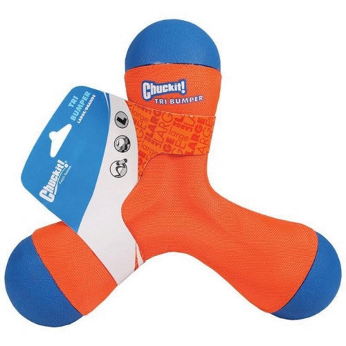 JW, Chuckit! Tri Bumper, Large,Blue/Orange