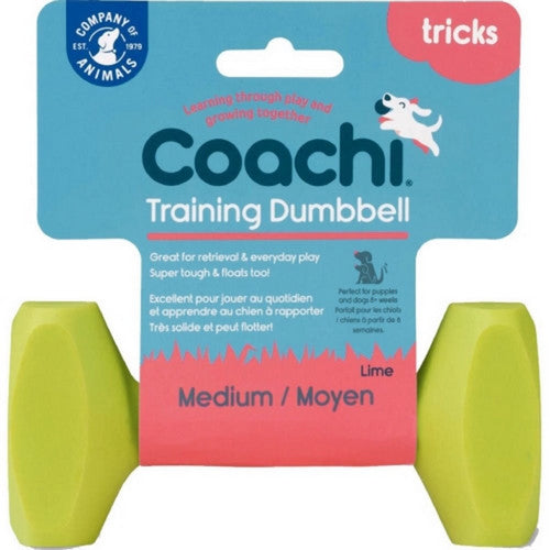 Halti, Coachi Train & Play Dumbbell, Medium,Lime Green