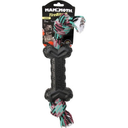 Mammoth Pet Products, Tirebiter Ii Bone, Large,Black