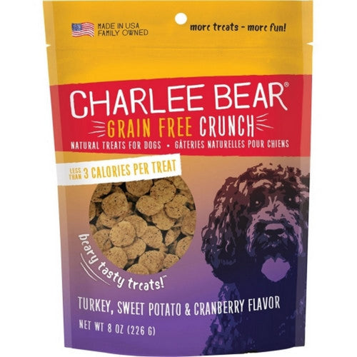 Charlee Bear Grain Free Crunch 8 Oz, Turkey/Swt Pot/ by Charlee Bear