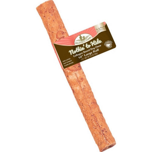 Pup Ice, Nothin' To Hide Rawhide Alternative Rolls, 10 Inches, Salmon (Case Of 24)