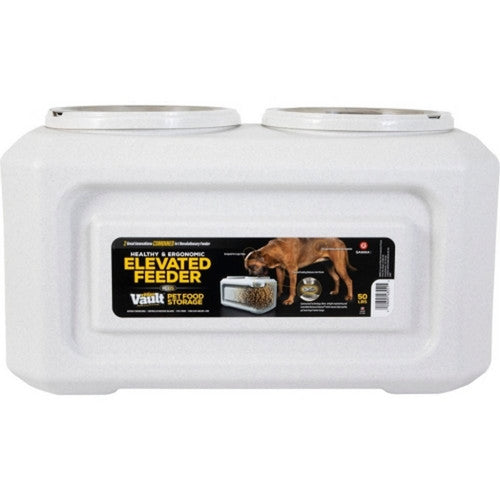 Vittles Vault Elevated Storage Dog Feeder 5.25 Lbs,White by Vittles Vault
