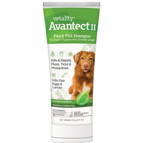 Vetality Avantect Ii Flea & Tick Shampoo For Dogs 8 Oz by Vetality