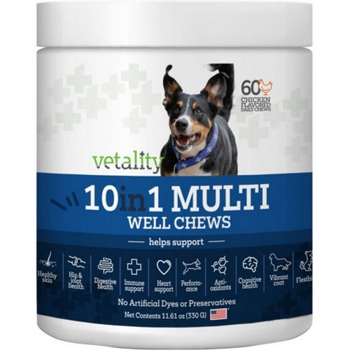 Vetality 10In1 Multi Well Chews For Dogs 60 Count,CHICKEN by Vetality