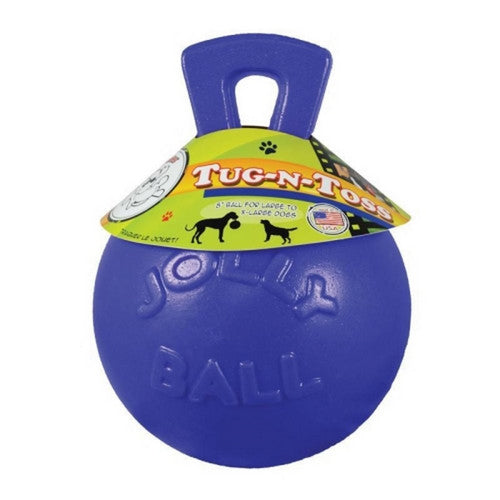 Jolly Pets, Jolly Pets Tug-N-Toss Ball, XL / 10 Inches,Blue