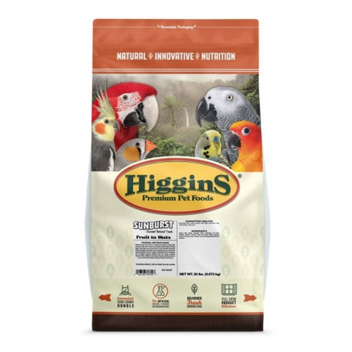 Higgins, Sunburst Gourmet Natural Avian Treat, 20 Lbs,Fruit To Nuts