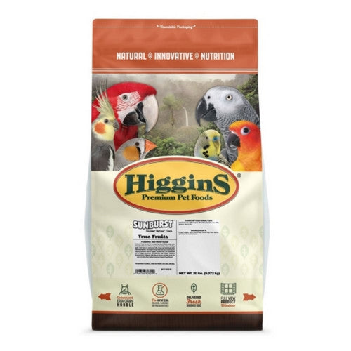 Higgins, Sunburst Gourmet Natural Avian Treat, 20 Lbs,True Fruits