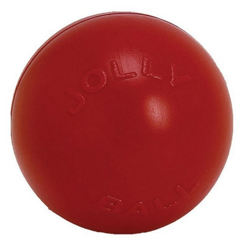 Jolly Pets Push-N-Play Ball Medium-6 Inches, Red by Jolly Pets