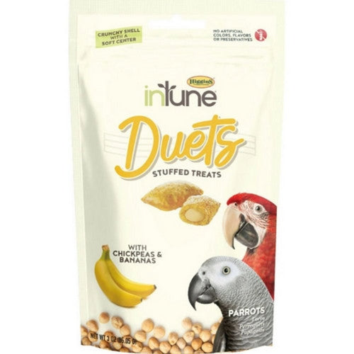 Higgins, Intune Duets Treats For Parrots And Macaws, 3 Oz, Banana