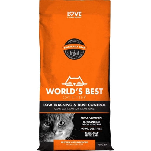 World'S Best Cat Litter Low Track & Dust Control 28 Lbs,Unscented by Worlds Best Cat Litter