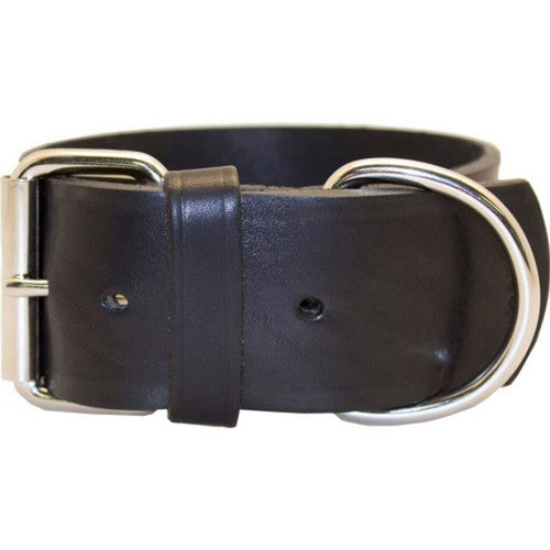 Latigo Leather 1 Ply Dog Collar 2 X 23 Inches,Black by Omni Pet