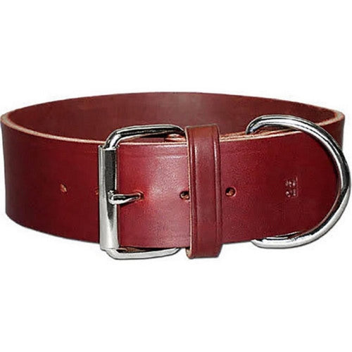 Latigo Leather 1 Ply Dog Collar 2 X 23 Inches,Burgundy by Omni Pet