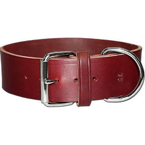 Latigo Leather 1 Ply Dog Collar 2 X 29 Inches,Burgundy by Omni Pet