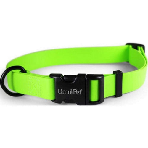 Carnival Biothane Dog Collar 3/4 X 14 X 20 Litres,Lime Green by Omni Pet