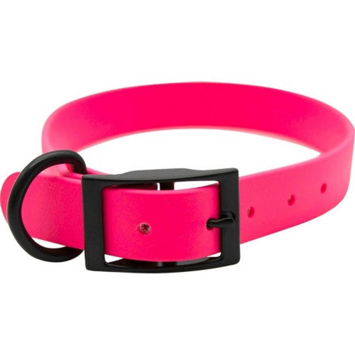 Omni Pet, Zeta Biothane Dog Collar W/ Blk Hardware, 1 X 20 Inches,Ruby